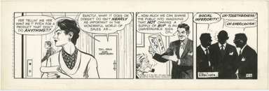 RAEBURN VAN BUREN ABBIE & SLATS DAILY ORIG ART 10-16-70