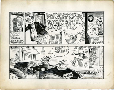 AL FAGALY - OUGHTA BE A LAW DAILY ORIG ART STOLEN CAR