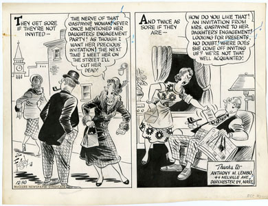 AL FAGALY - OUGHTA BE A LAW DAILY ORIG ART - INVITATION