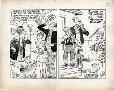 AL FAGALY - OUGHTA BE A LAW DAILY ORIG ART - NEW BABY