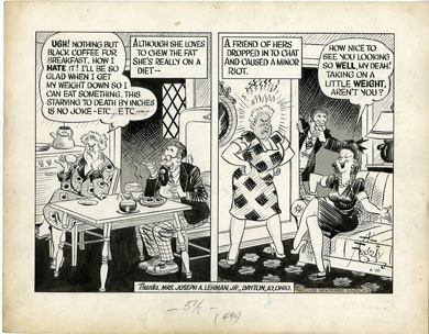 AL FAGALY -OUGHTA BE A LAW DAILY ORIG ART - DIETING