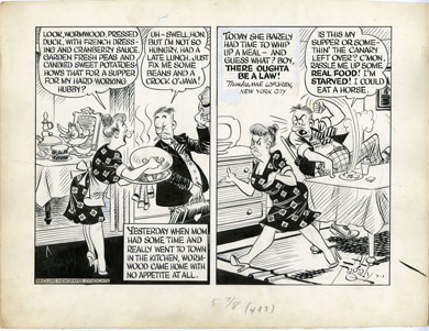 AL FAGALY -OUGHTA BE A LAW DAILY ORIG ART - SUPPER