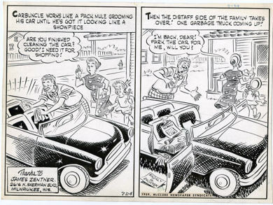 AL FAGALY - OUGHTA BE A LAW DAILY ORIG ART - PRIZE CAR