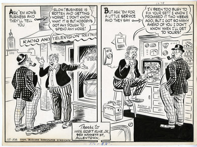 AL FAGALY - OUGHTA BE A LAW DAILY ORIG ART BAD BUSINESS