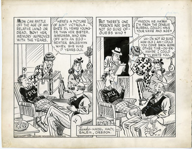 AL FAGALY - OUGHTA BE A LAW DAILY ORIG ART 1945 MEMORY