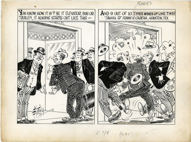 AL FAGALY - OUGHTA BE A LAW DAILY ORIG ART  CROWDING