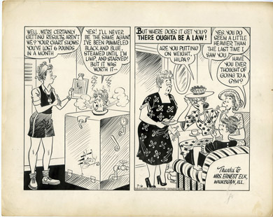 AL FAGALY - OUGHTA BE A LAW DAILY ORIG ART  WEIGHT LOSS