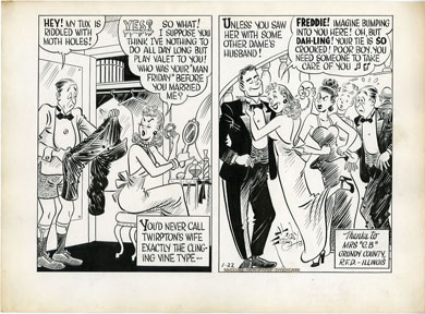AL FAGALY -OUGHTA BE A LAW DAILY ORIG ART CLINGING VINE
