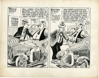 AL FAGALY -OUGHTA BE A LAW DAILY ORIG ART USED CARS