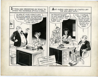 AL FAGALY -OUGHTA BE A LAW DAILY ORIG ART $40 A WEEK