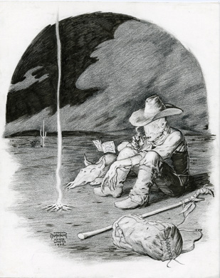 MIKE DUBISCH - "FENNODI" ILLO ORIG ART after WYETH