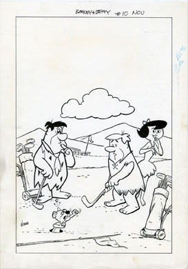 FRED HIMES -BARNEY & BETTY RUBBLE #10 ORIG CVR ART 1974