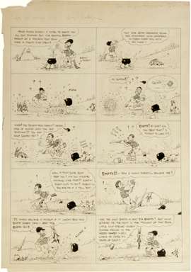 WALLY WALGREN -AMERICAN LEGION CARTOON ORIG ART Hunting