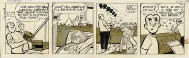 BOB MONTANA - ARCHIE DAILY ORIG ART 8-24-70 HEDGE TRIM