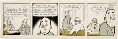BOB MONTANA - ARCHIE DAILY STRIP ORIG ART 10-16-68