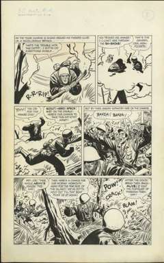 BILL DRAUT - WARFRONT #40 PG 8 ORIG ART ACTION!
