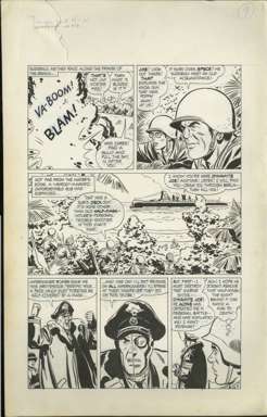 BILL DRAUT - WARFRONT #40 Pg 9 ORIG ART HALF-FACE