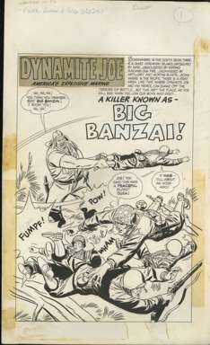 BILL DRAUT - WARFRONT #40 Pg 1 ORIG ART TITLE PAGE!