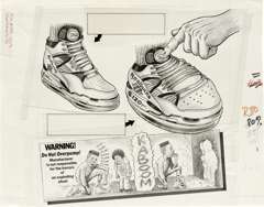 AL JAFFEE - MAD #314 PUMP-UP SNEAKERS ORIGINAL ART