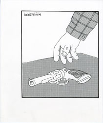 BOB CLARKE - MAD #280 FAR SIDE: DENNIS MENACE ORIG ART