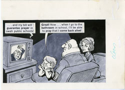 BOB JONES - MAD #199 PRAYER IN SCHOOL ORIGINAL ART
