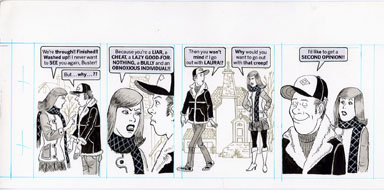 DAVE BERG - MAD #253 LIGHTER SIDE/BREAKING UP ORIG ART