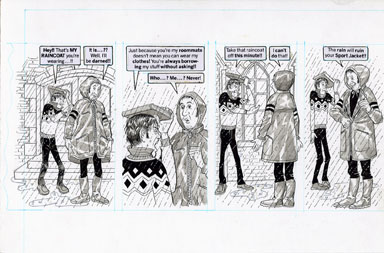 DAVE BERG - MAD #253 LIGHTER SIDE/ROOMMATES ORIG ART