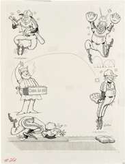 AL JAFFEE - MAD #261 ZONK ME OUT - BASEBALL ORIG ART