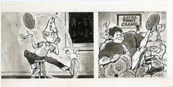 BOB JONES - MAD #220 DBL STANDARD #4 ORIG ART FOOTBALL