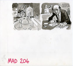 BOB CLARKE - MAD #204 CHRISTMAS: GIN STILL ORIG ART