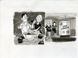 BOB CLARKE - MAD #204 CHRISTMAS: TAFFY APPLES ORIG ART