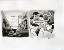 BOB CLARKE - MAD #204 CHRISTMAS: ICE BUCKET ORIG ART