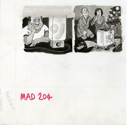 BOB CLARKE - MAD #204 CHRISTMAS: DONUT MAKER ORIG ART