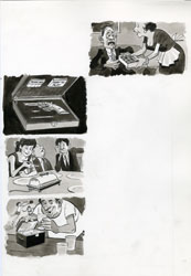 BOB CLARKE - MAD #204 CHRISTMAS: REVOLVER ORIG ART