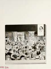BOB CLARKE - MAD #204 CHRISTMAS TITLE PAGE ORIG ART