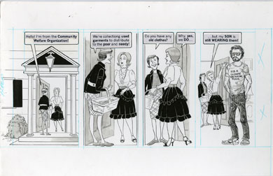 DAVE BERG - MAD #242 LIGHTER SIDE OF CLOTHES ORIG ART