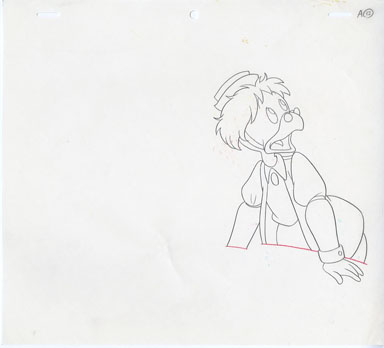 DUCK TALES - GYRO GEARLOOSE ANIMATION PROD/LAYOUT ART