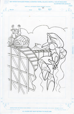 CRAIG ROUSSEAU -GEN X COLORING BOOK p23 ORIG ART MONET