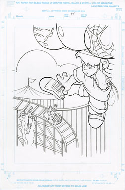 CRAIG ROUSSEAU -GEN X COLORING BOOK p24 ORIG ART MONET