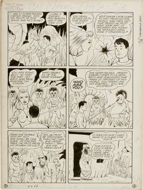 GEORGE TUSKA - CAPT. MARVEL ADV. #2 Pg 9 ORIG ART 1941