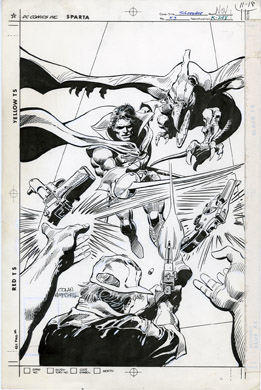 GENE COLAN - SILVERBLADE #3 ORIGINAL COVER ART 1987