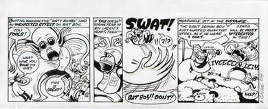 PETER BAGGE - ADVENTURES OF BAT BOY DAILY #3 ORIG ART