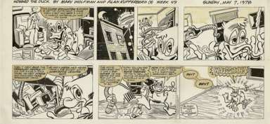 ALAN KUPPERBERG - HOWARD THE DUCK SUNDAY ART 5-7-78