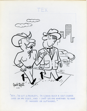 JACK TIPPIT - TEX DAILY STRIP 1970s INDOOR GOLF COURSE