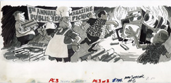 BOB CLARKE - MAD SPECIAL #6 FIRE LOGS ORIGINAL ART