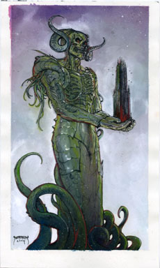 MIKE DUBISH - "MOVING" ILLO ORIG ART DEMON MONSTER 2004