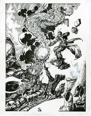 MIKE DUBISH - TECHNOWIZARD ILLO ORIG ART 2005 RIFTS: UE
