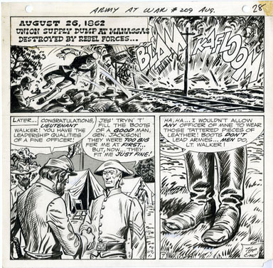 FRED RAY - OUR ARMY AT WAR #209 PAGE 28 ORIGINAL ART