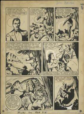 AL DUCA - MASTER COMICS #9 PG 63 ORIG ART DEVIL WORSHIP