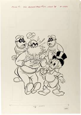 LARRY MAYER - BEAGLE BOYS #43 ORIG CVR ART 1978 SCROOGE